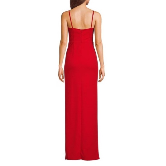 NWT Lulus Embellished V Neck Spaghetti Strap Red Formal Rhinestone Size L - Picture 2 of 12